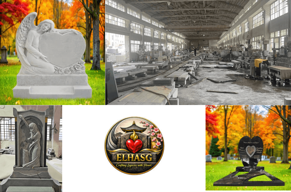 Elhasg Black Granite Headstone Manufacturer for Local Memorial Customization