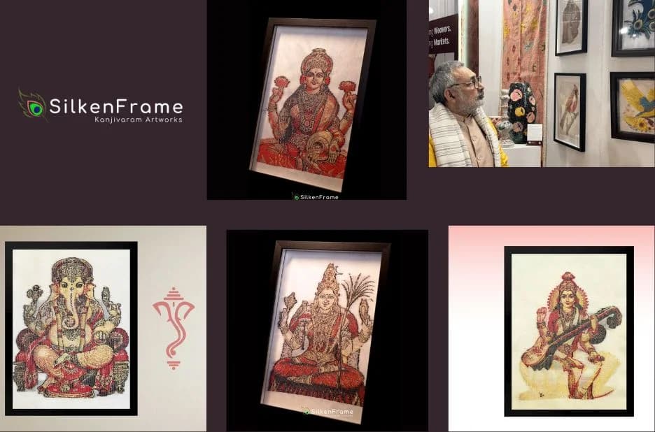 Exquisite Goddess Lakshmi Wall Art for Home Temple Decor and Spiritual Ambiance